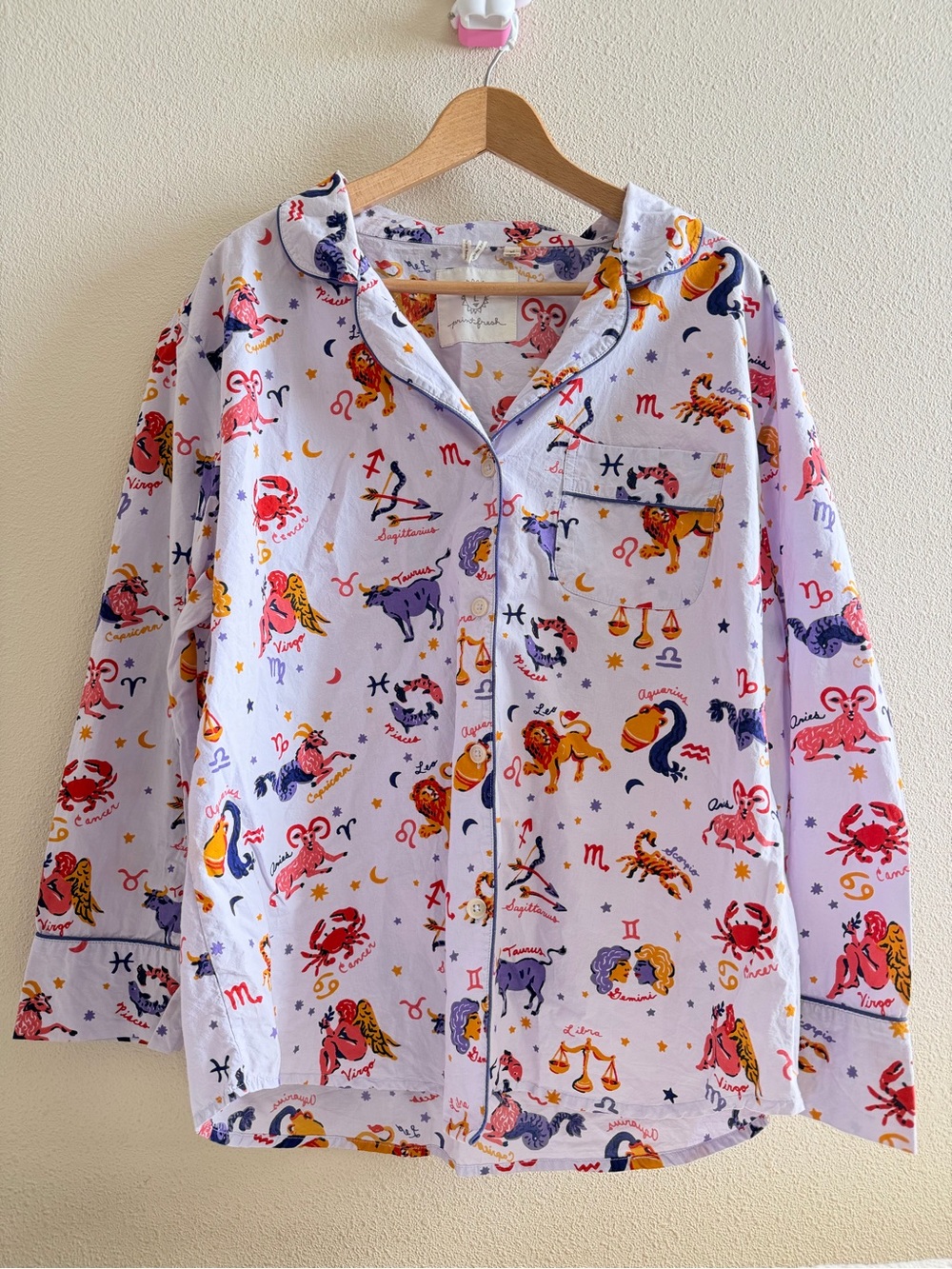 Printfresh Pajama Set Womens XL Zodiac Sign Astrology Organic Cotton Loungewear